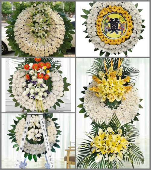 湖南常德武陵区白鹤山乡新港村花圈速递